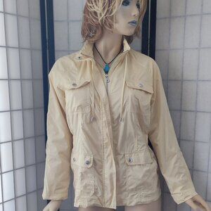 Travel-Ready! Chico's Zenergy Lakeland Ibisa Jacket Reed Yellow Full Zip Sz 1/M